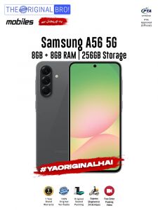 Samsung A56 5G - 8GB RAM - 256GB Storage - PTA Approved - 12 Months Warranty - Graphite - The Original Bro Mobiles - TOB35